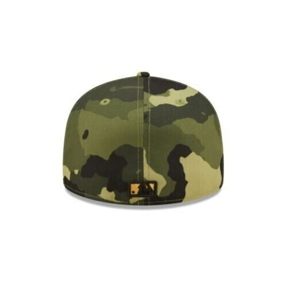 New Era Cincinnati Reds Armed Forces Day 59FIFTY Fitted Hat Camo Size 7 3/8 - Picture 6 of 7